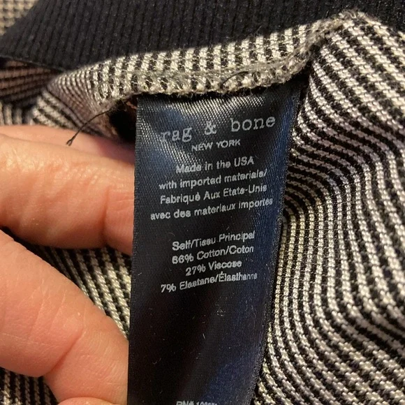 Rag & Bone New York Houndstooth Cotton Blend Pants 4 - Picture 9 of 9